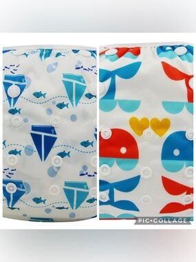 Genio Baby Swim Diaper Waterproof Adjustable Set of 2 Like new